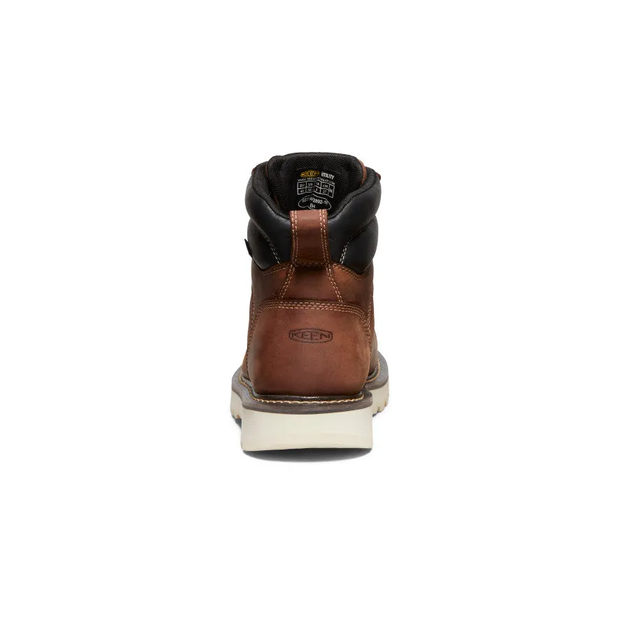 Men's Cincinnati 6" Waterproof 90 Heel Boot (Soft Toe)  |  Tuscan Red/Sandshell KEEN