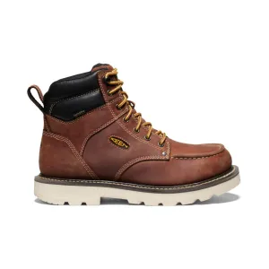Men's Cincinnati 6" Waterproof 90 Heel Boot (Soft Toe)  |  Tuscan Red/Sandshell KEEN