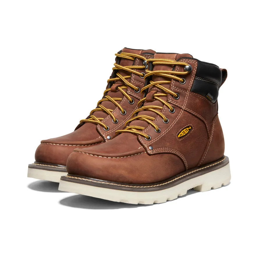 Men's Cincinnati 6" Waterproof 90 Heel Boot (Soft Toe)  |  Tuscan Red/Sandshell KEEN