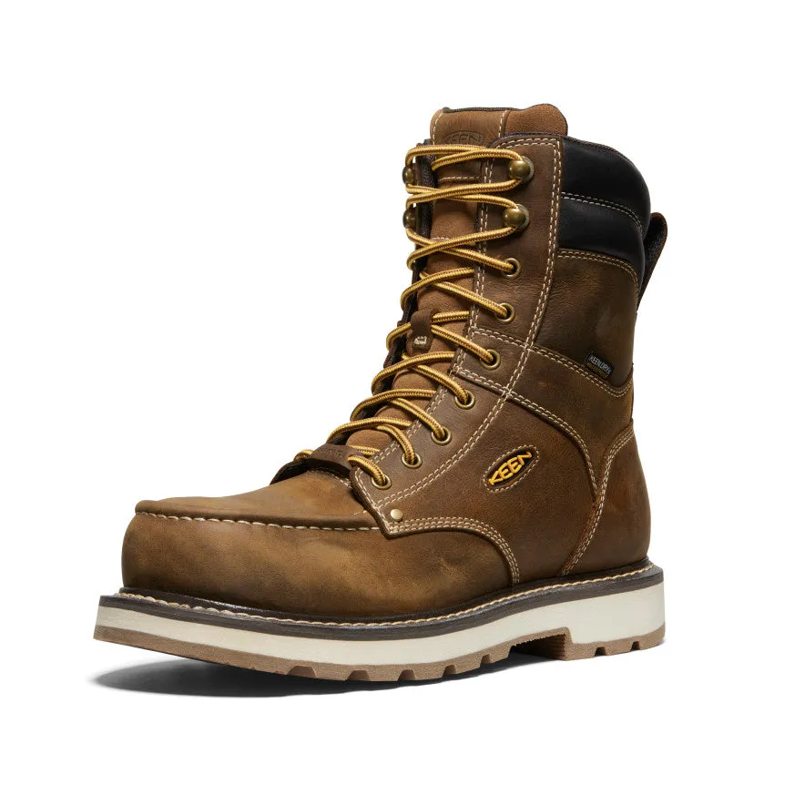 Men's Cincinnati 8" Waterproof 90 Heel Boot (Carbon Toe)  |  Belgian/Sandshell KEEN