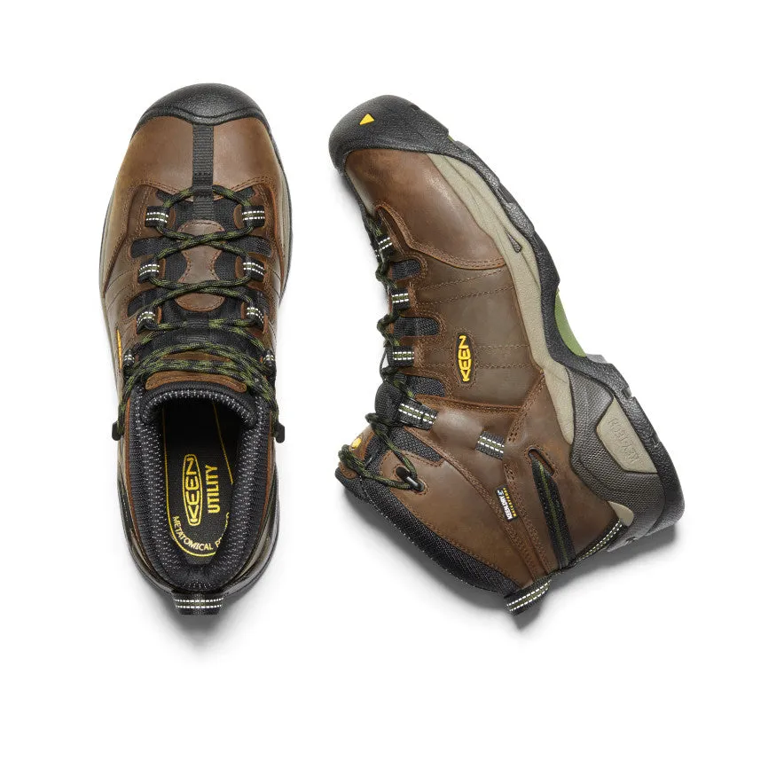 Men's Detroit XT Waterproof Boot (Steel Toe)  |  Cascade Brown/Bronze Green KEEN