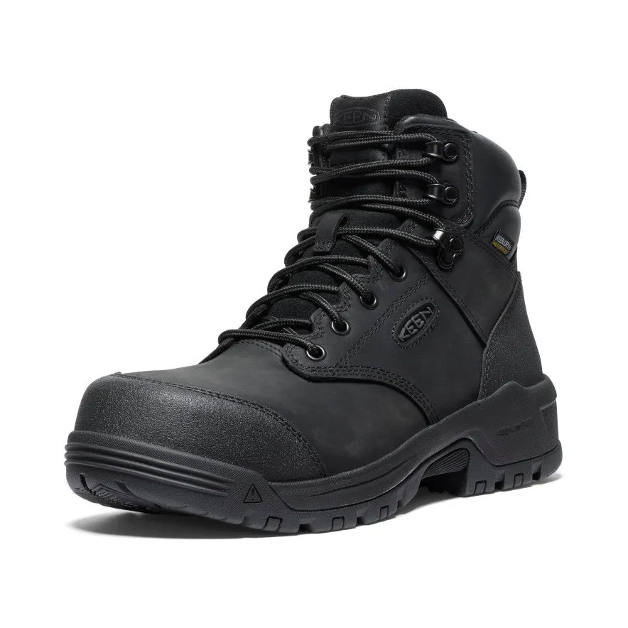 Men's Evanston 6" Waterproof Boot (Carbon Toe)  |  Black/Black KEEN