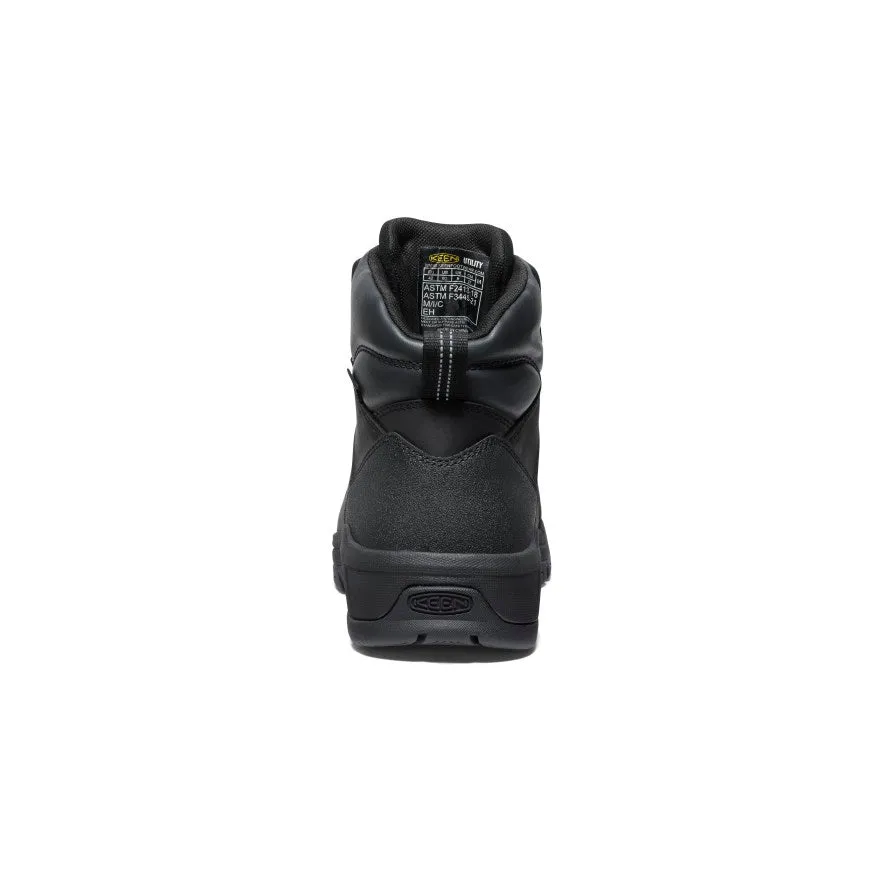 Men's Evanston 6" Waterproof Boot (Carbon Toe)  |  Black/Black KEEN