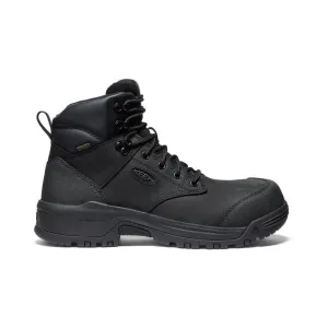 Men's Evanston 6" Waterproof Boot (Carbon Toe)  |  Black/Black KEEN