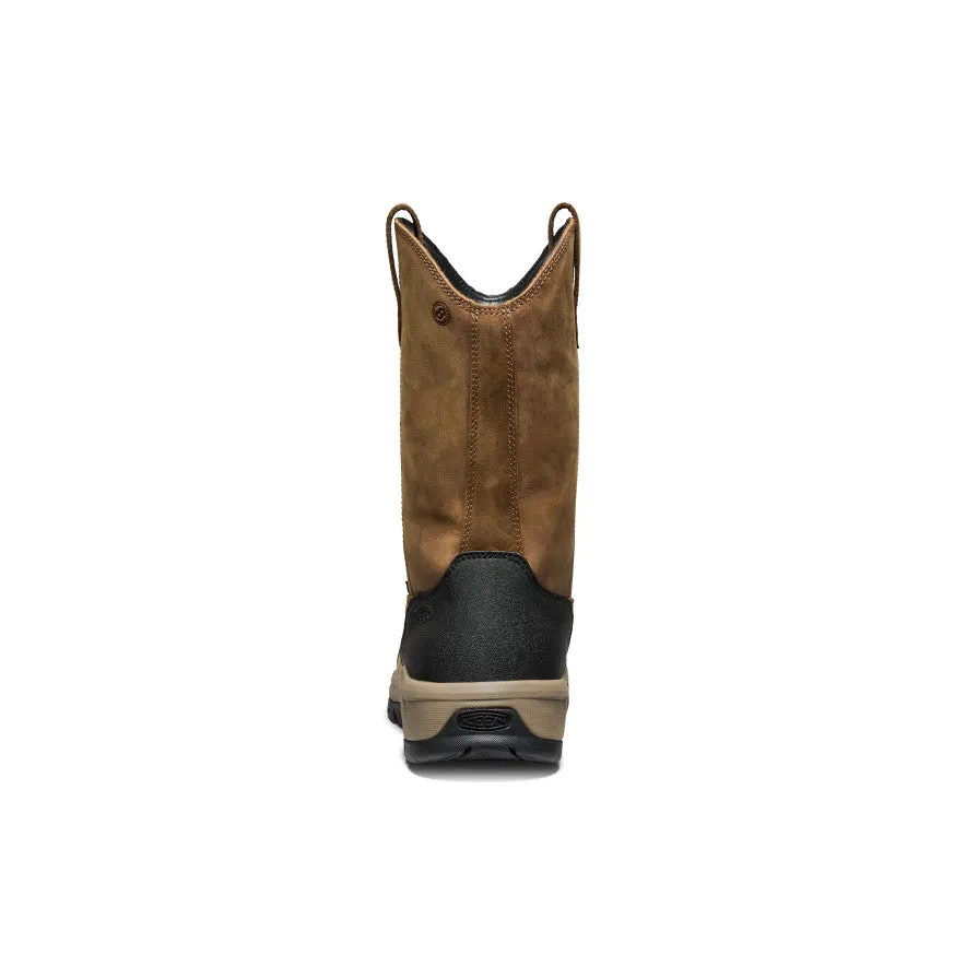 Men's Evanston Pull-On Waterproof Boot (Carbon Toe)  |  Bison/Black KEEN
