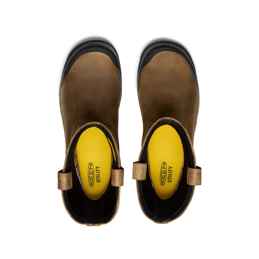 Men's Evanston Pull-On Waterproof Boot (Carbon Toe)  |  Bison/Black KEEN