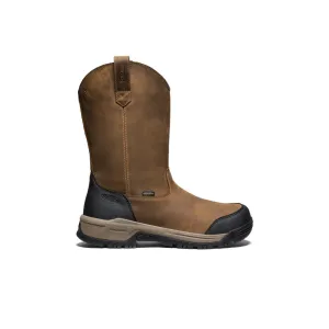 Men's Evanston Pull-On Waterproof Boot (Soft Toe)  |  Bison/Black KEEN
