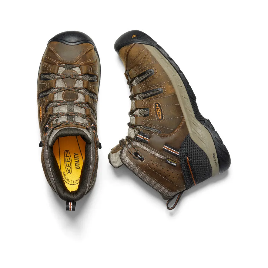 Men's Flint II Waterproof Mid (Soft Toe)  |  Black Olive/Brindle KEEN