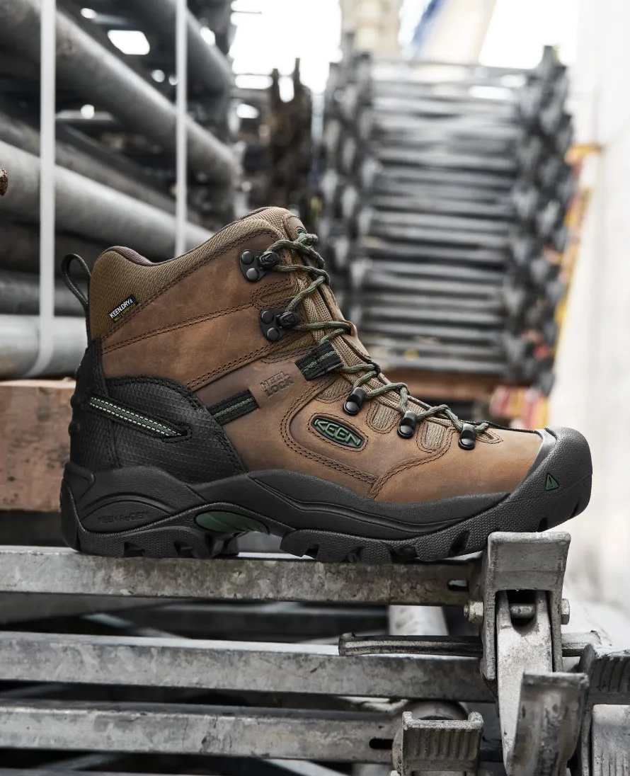 Men's Pittsburgh Energy 6" Waterproof Boot (Soft Toe)  |  Cascade Brown/Greener Pastures KEEN