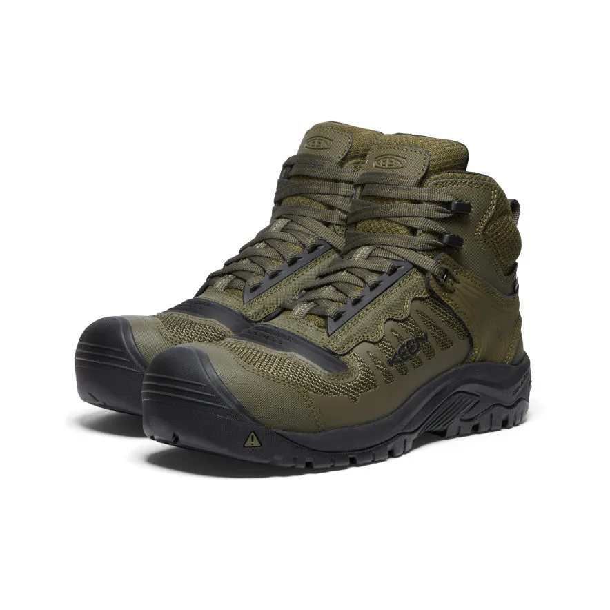 Men's Reno Mid Waterproof (Carbon Toe)  |  Dark Olive/Black KEEN