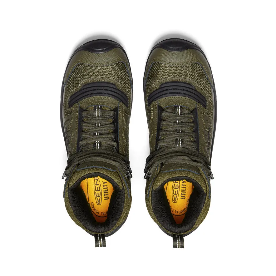 Men's Reno Mid Waterproof (Carbon Toe)  |  Dark Olive/Black KEEN