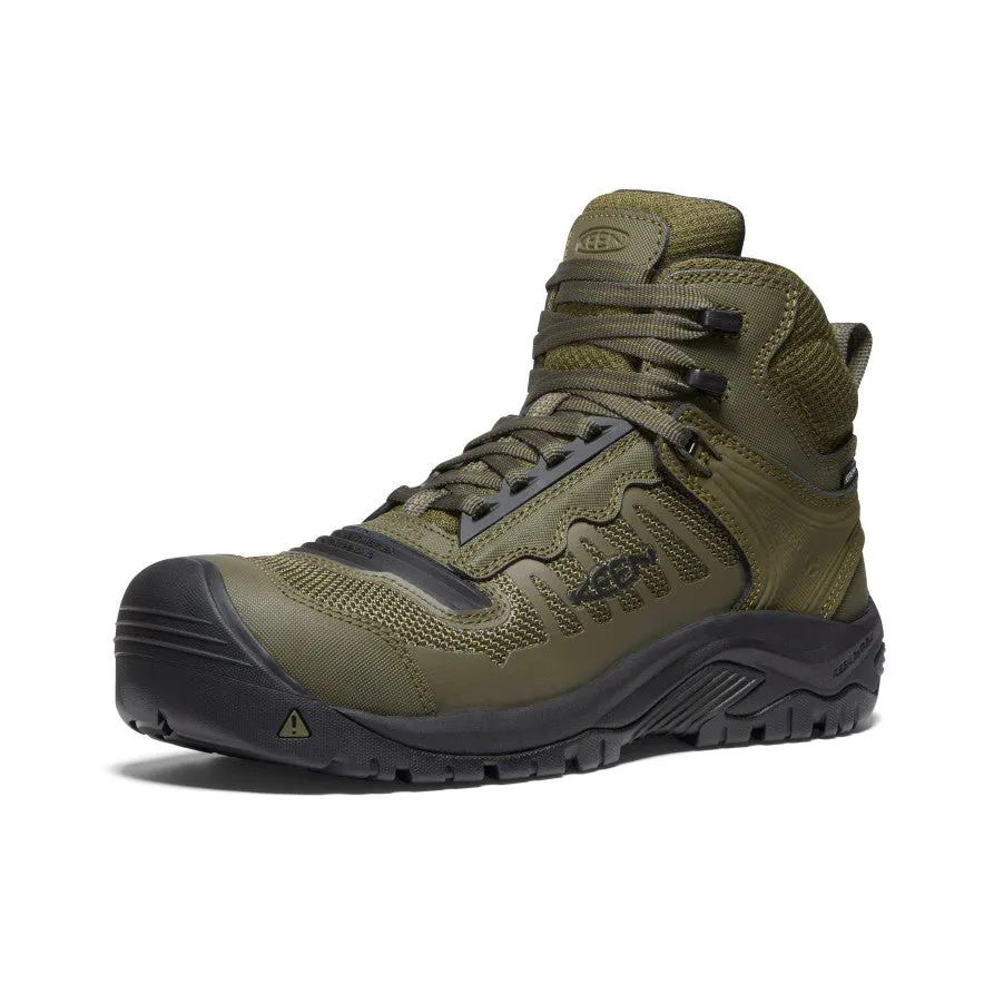 Men's Reno Mid Waterproof (Carbon Toe)  |  Dark Olive/Black KEEN