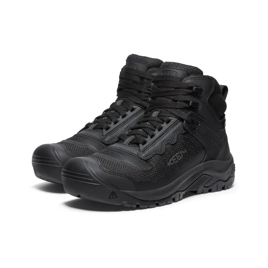 Men's Reno Waterproof Mid (Soft Toe)  |  Black/Black KEEN