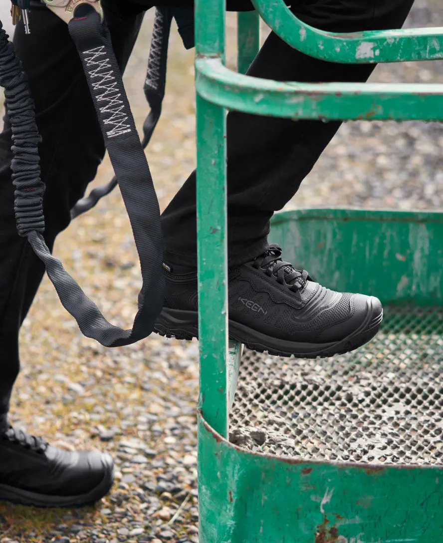 Men's Reno Waterproof Mid (Soft Toe)  |  Black/Black KEEN