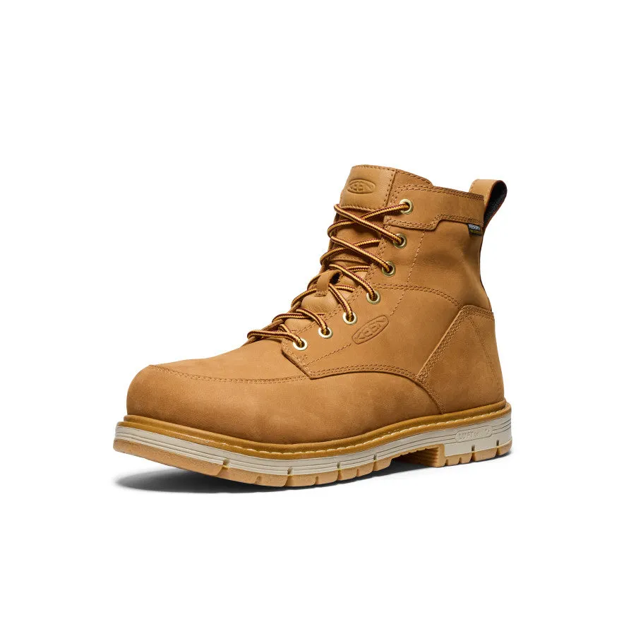 Men's San Jose 6" Waterproof 90 Heel Boot (Aluminum Toe)  |  Bistre/Gum KEEN