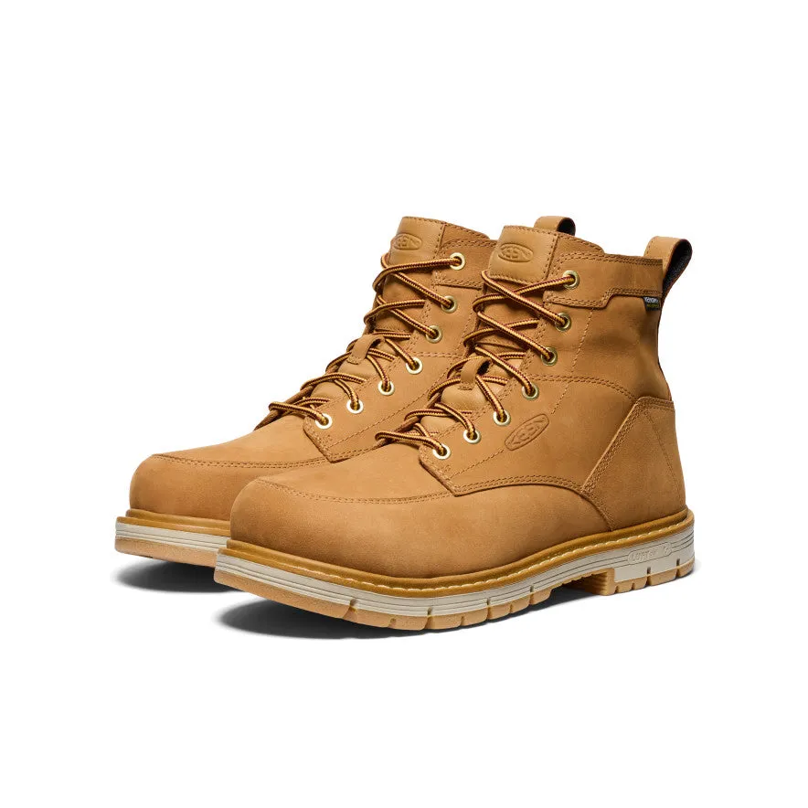Men's San Jose 6" Waterproof 90 Heel Boot (Aluminum Toe)  |  Bistre/Gum KEEN