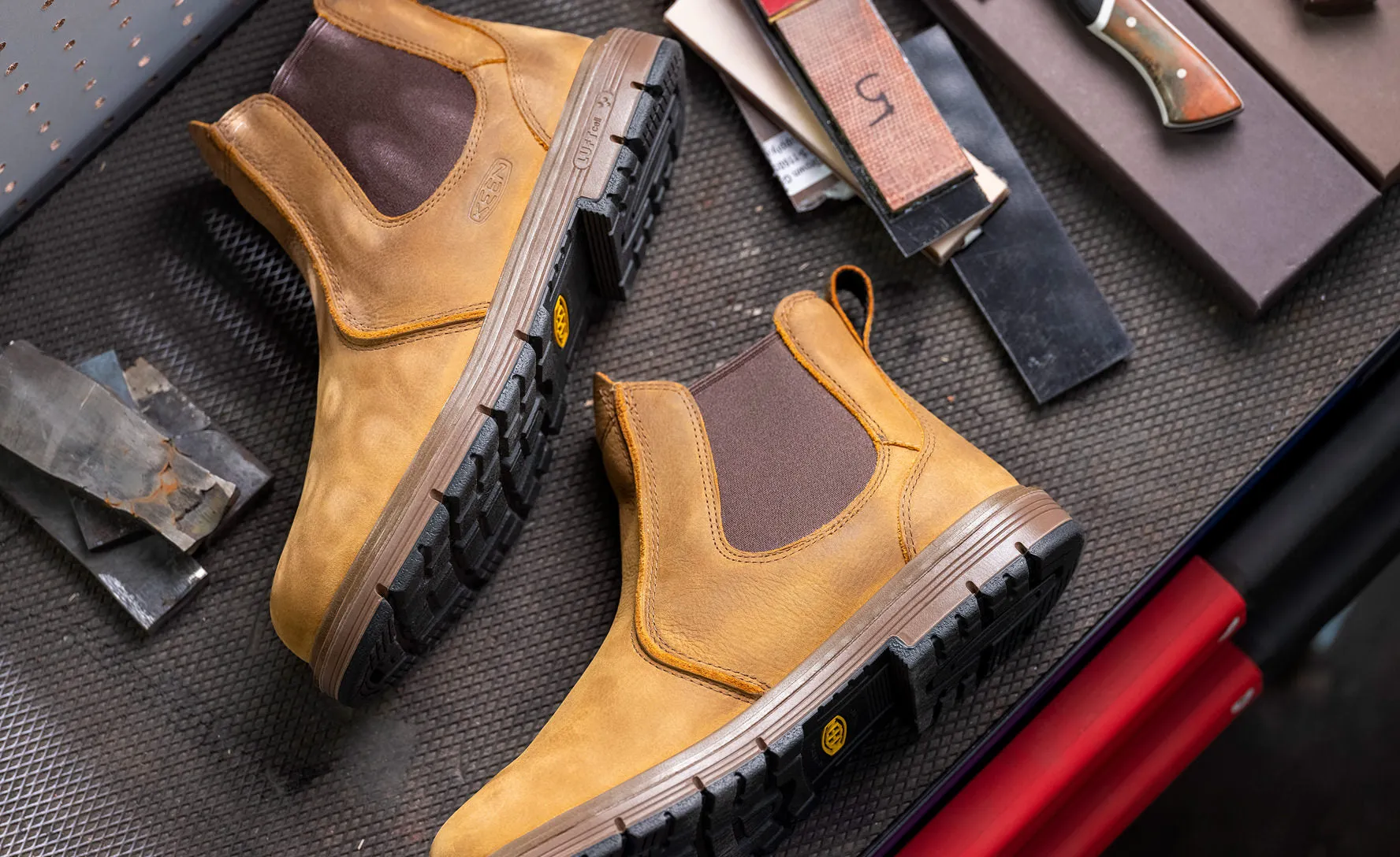 Men's San Jose Chelsea 90 Heel Boot (Soft Toe)  |  Belgian/Gum KEEN