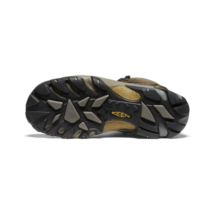 Men's Targhee II Mid Waterproof Hiking Boots  |  Black Olive/Yellow KEEN