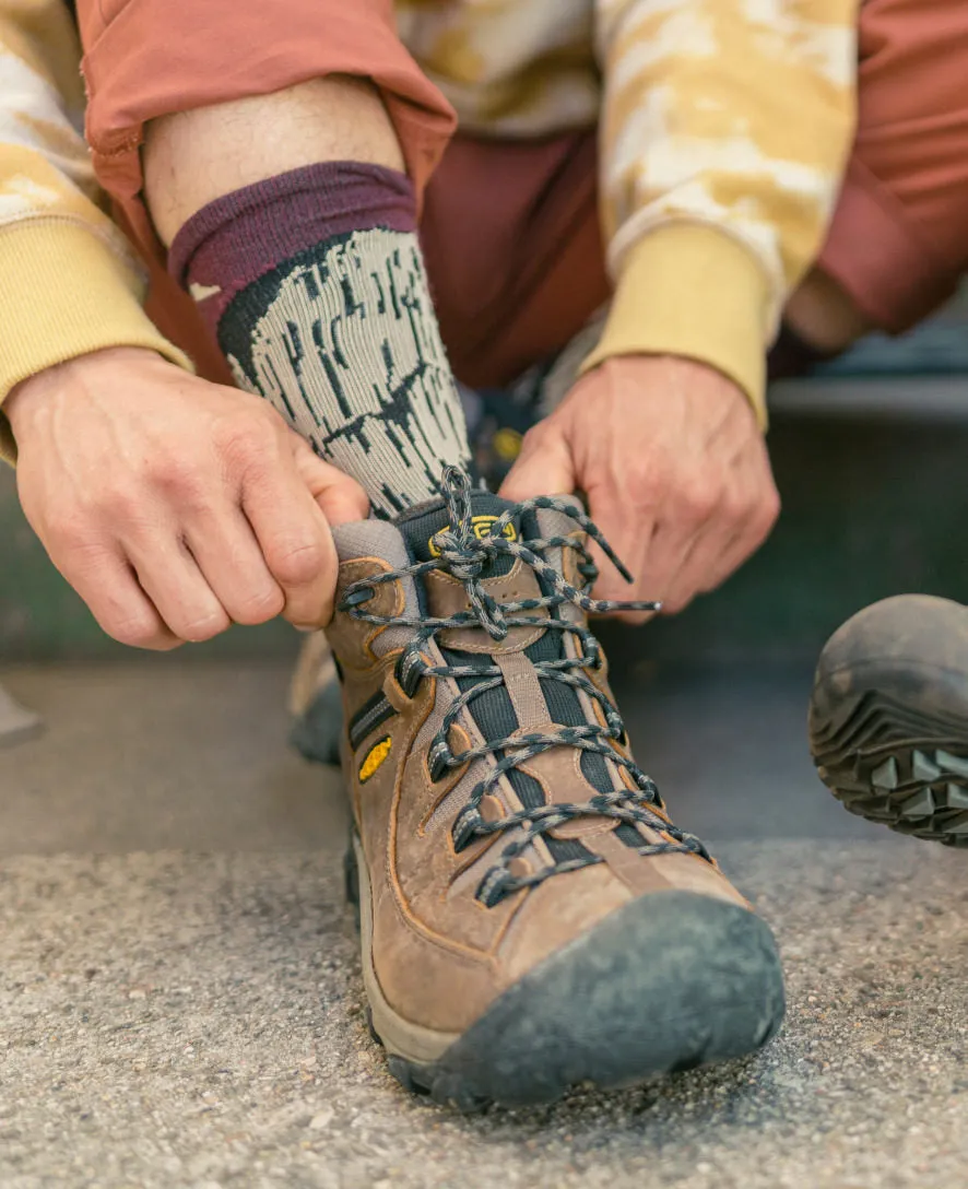 Men's Targhee II Mid Waterproof Hiking Boots  |  Black Olive/Yellow KEEN