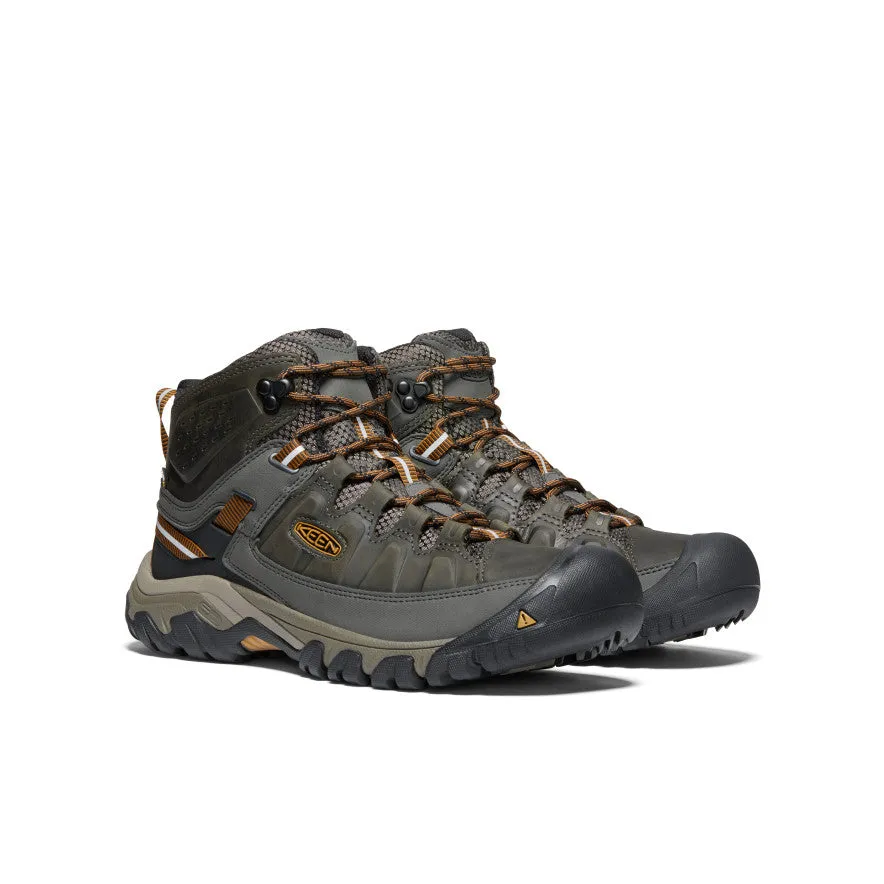 Men's Targhee III Waterproof Mid  |  Black Olive/Golden Brown KEEN