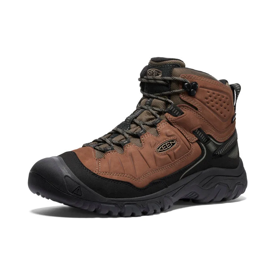 Men's Targhee IV Wide Waterproof Hiking Boot  |  Bison/Black KEEN