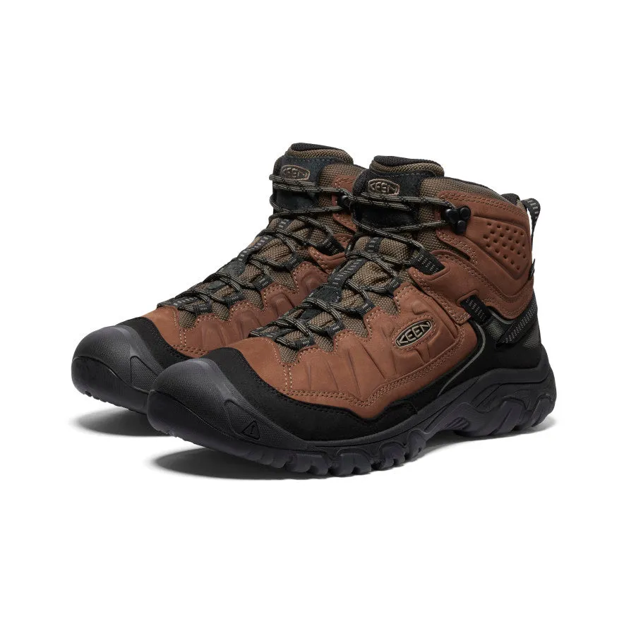 Men's Targhee IV Wide Waterproof Hiking Boot  |  Bison/Black KEEN