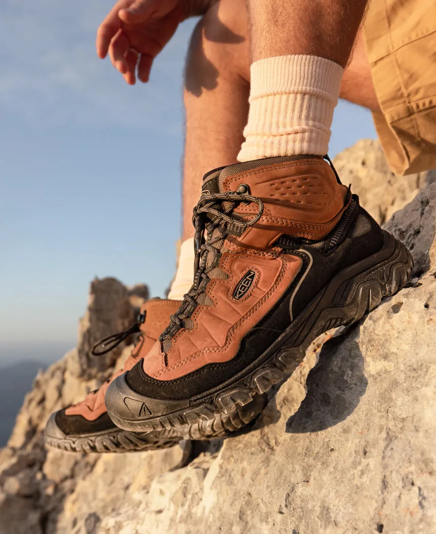 Men's Targhee IV Wide Waterproof Hiking Boot  |  Bison/Black KEEN
