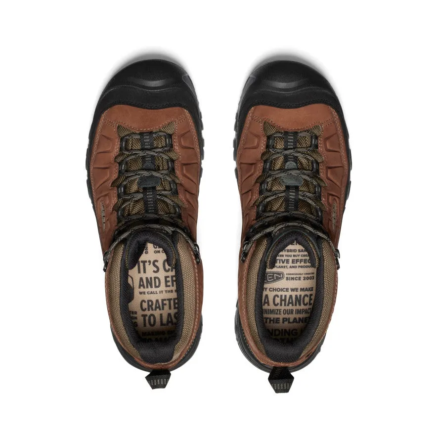 Men's Targhee IV Wide Waterproof Hiking Boot  |  Bison/Black KEEN