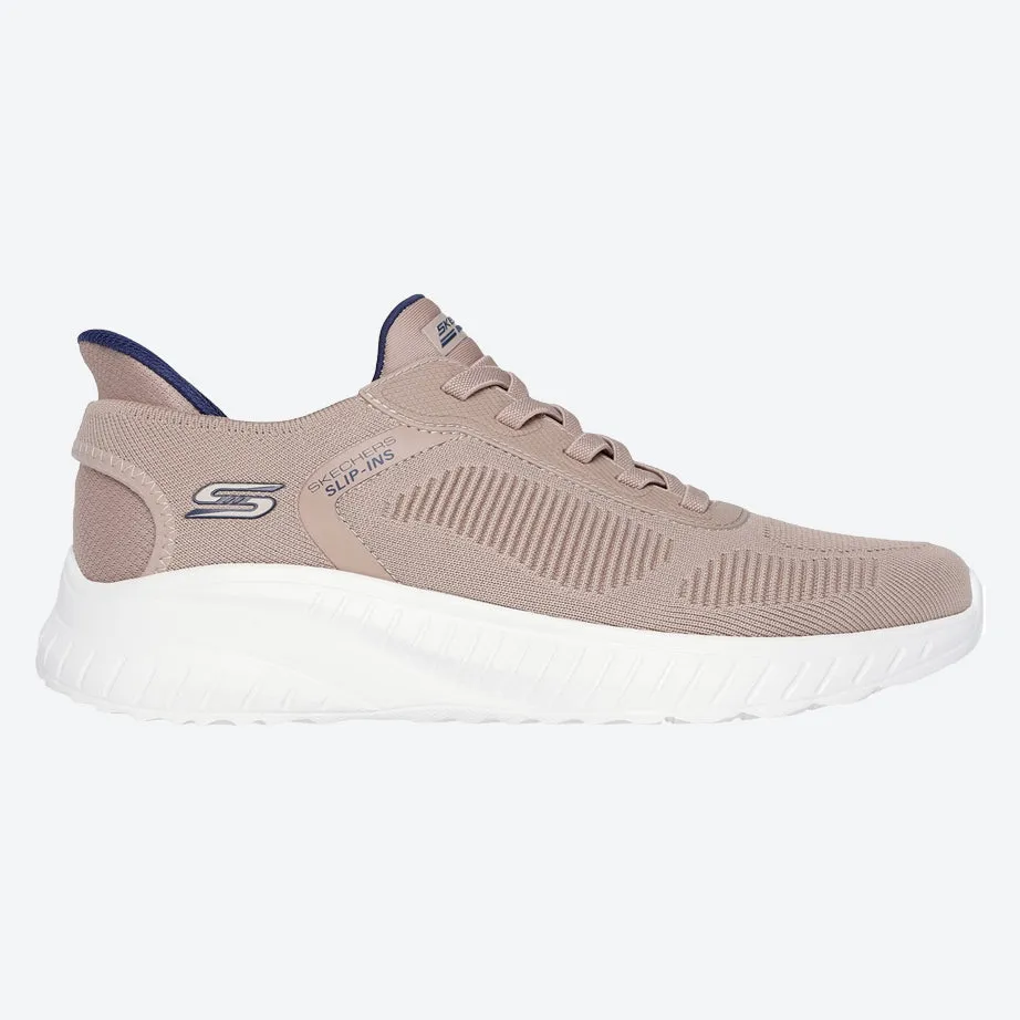 Men's Wide Fit Skechers 118312 Slip-ins Bobs Sport Squad Chaos Solid Step Trainers