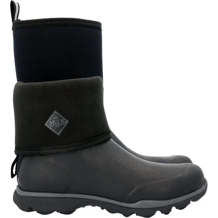 Muck Men's Arctic Excursion Mid 12" Waterproof Rubber Work Boot- Black - AEP-000
