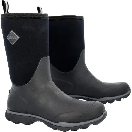 Muck Men's Arctic Excursion Mid 12" Waterproof Rubber Work Boot- Black - AEP-000