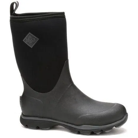 Muck Men's Arctic Excursion Mid 12" Waterproof Rubber Work Boot- Black - AEP-000