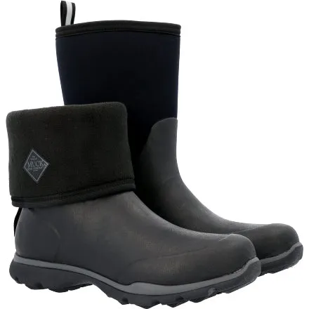 Muck Men's Arctic Excursion Mid 12" Waterproof Rubber Work Boot- Black - AEP-000