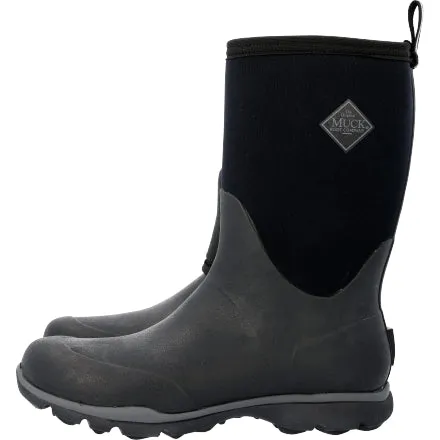 Muck Men's Arctic Excursion Mid 12" Waterproof Rubber Work Boot- Black - AEP-000