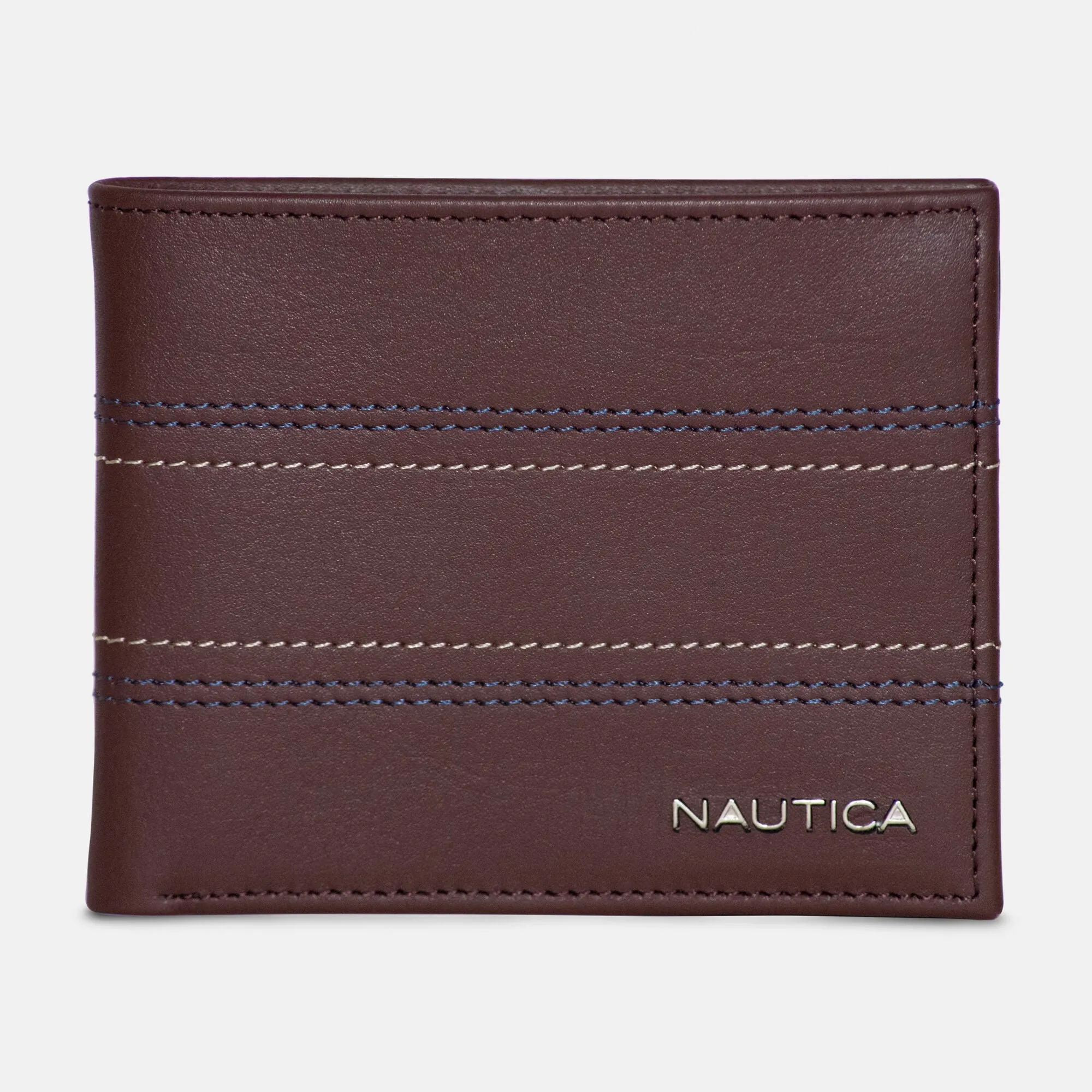 Nautica Mens Leather Bifold Wallet