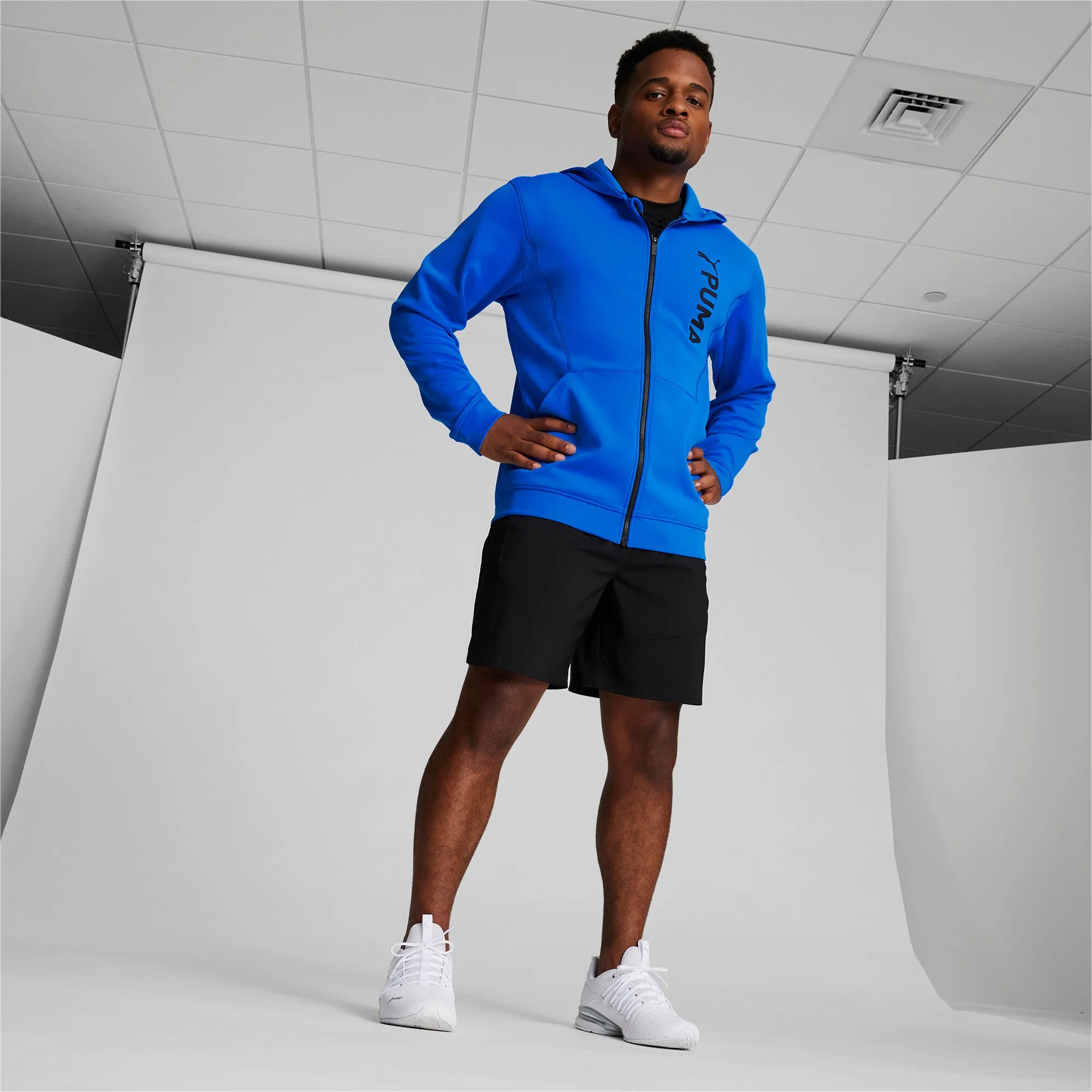 PUMA Men's Fit Double Knit Full-Zip Hoodie