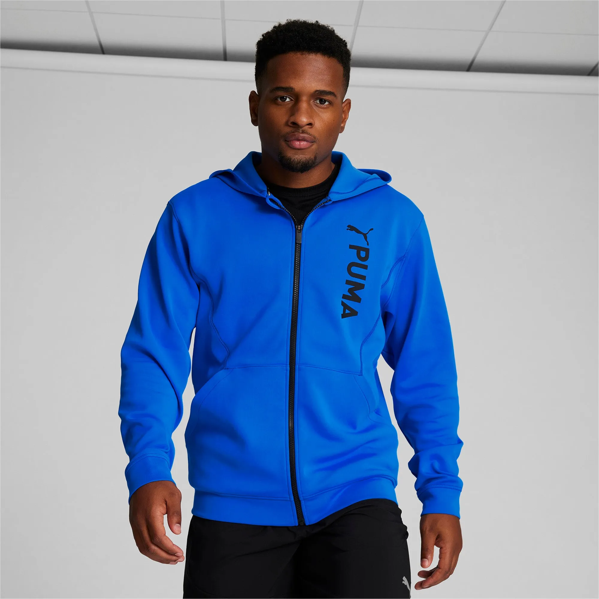 PUMA Men's Fit Double Knit Full-Zip Hoodie