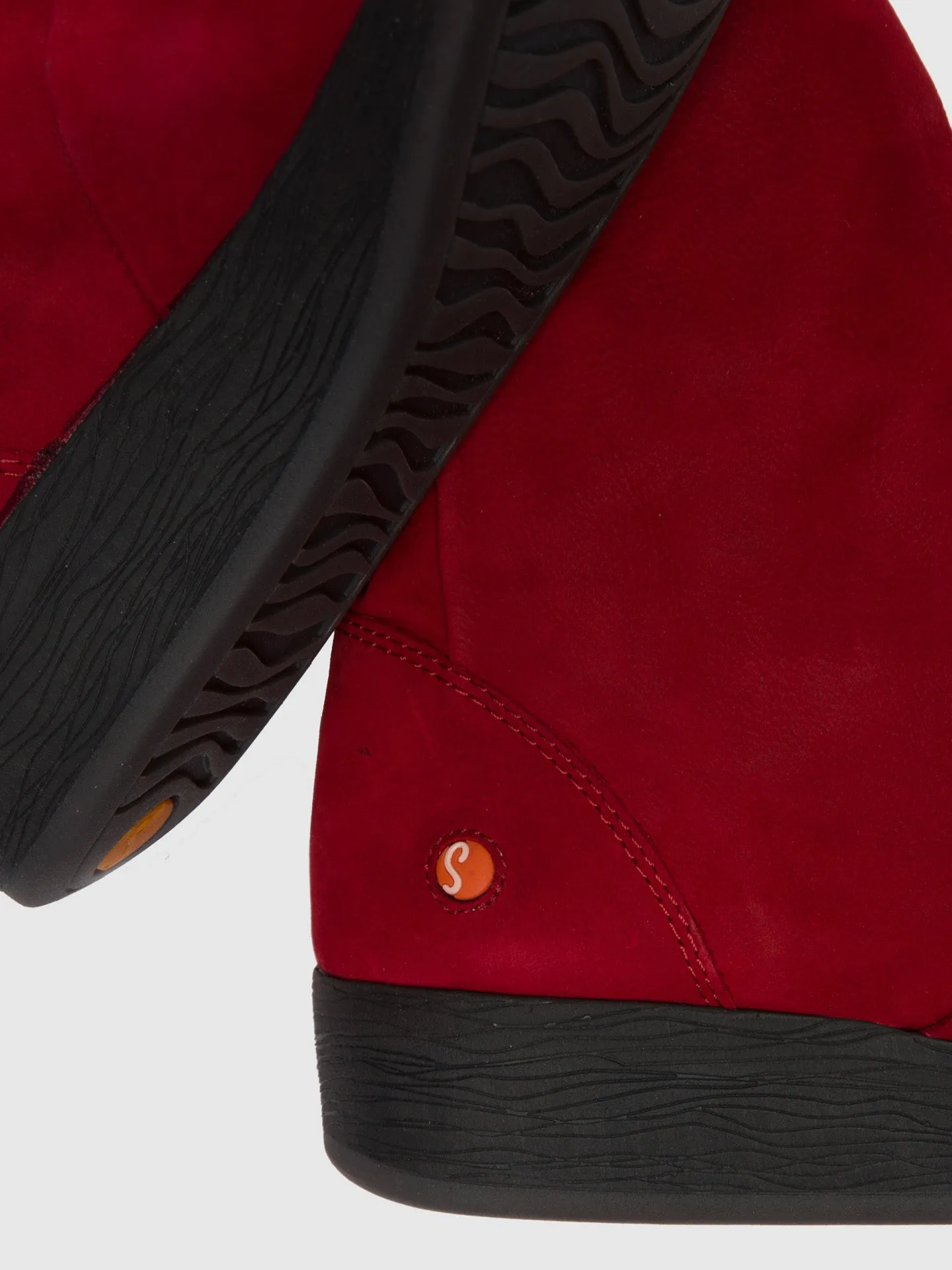 Red Wedge Ankle Boots