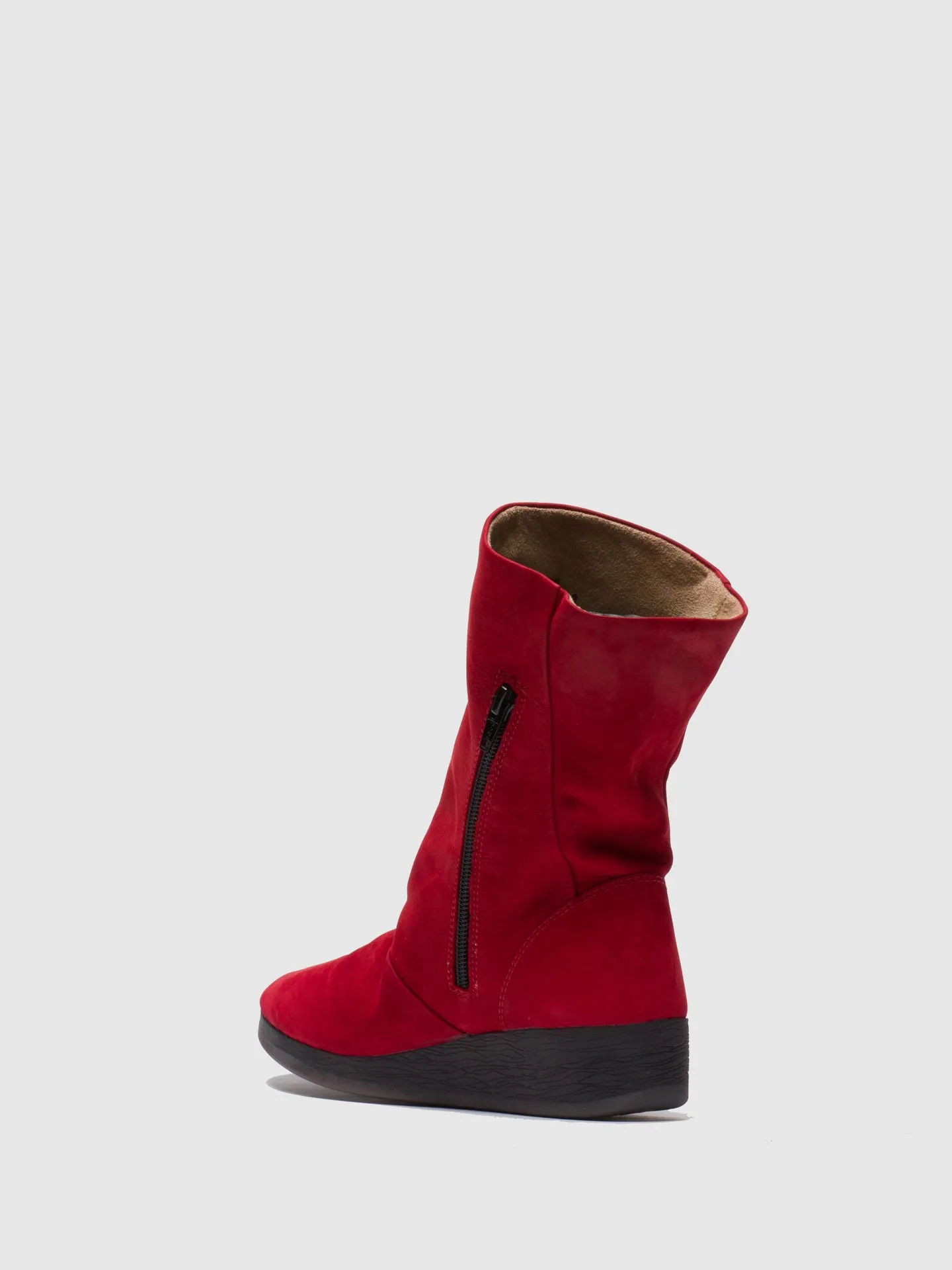 Red Wedge Ankle Boots