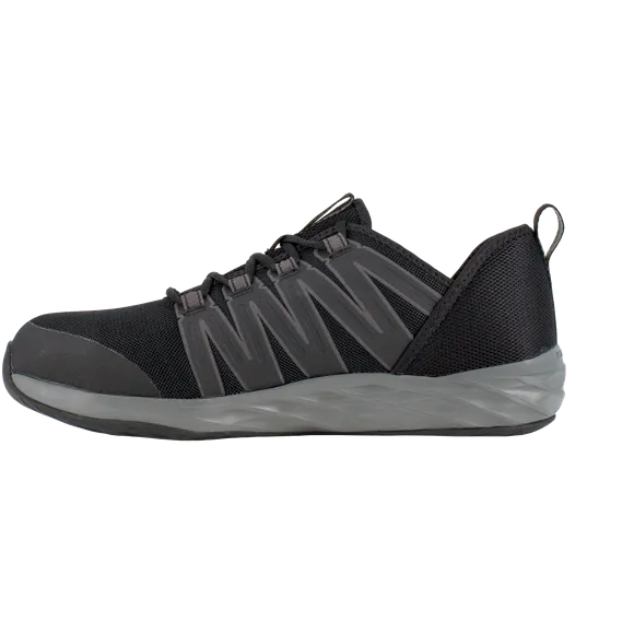 Reebok Men's Astroride Steel Toe Athletic Work Shoe- Black/Grey- RB2211