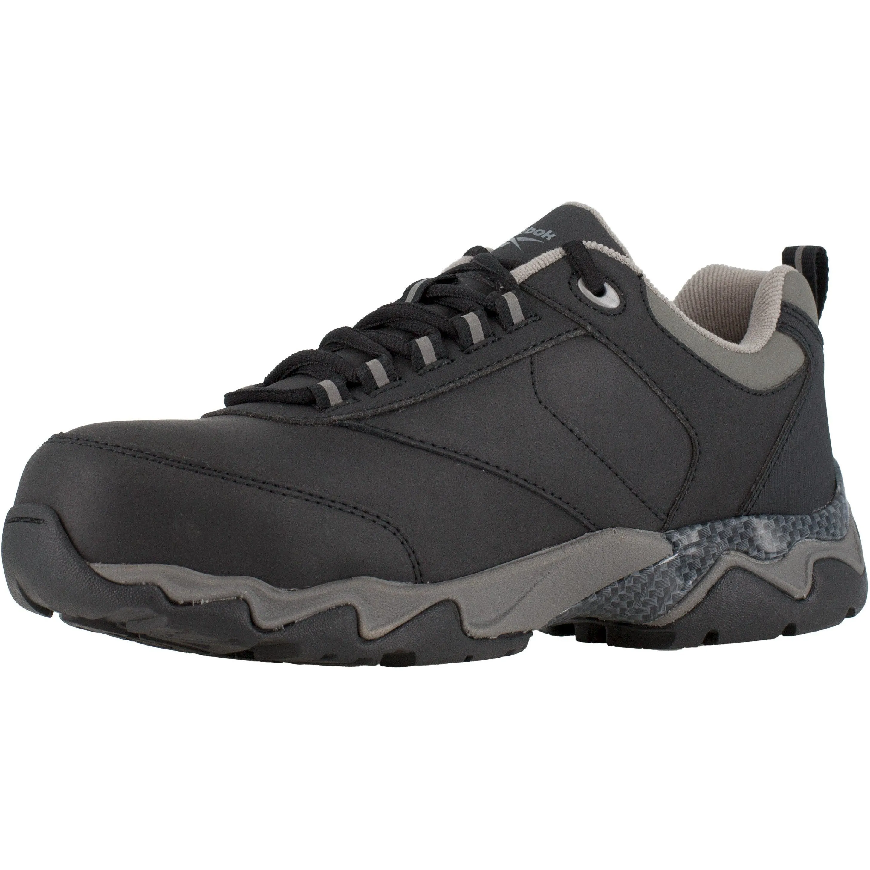 Reebok Men's Beamer Composite Toe Athletic Work Shoe- Black- RB1062