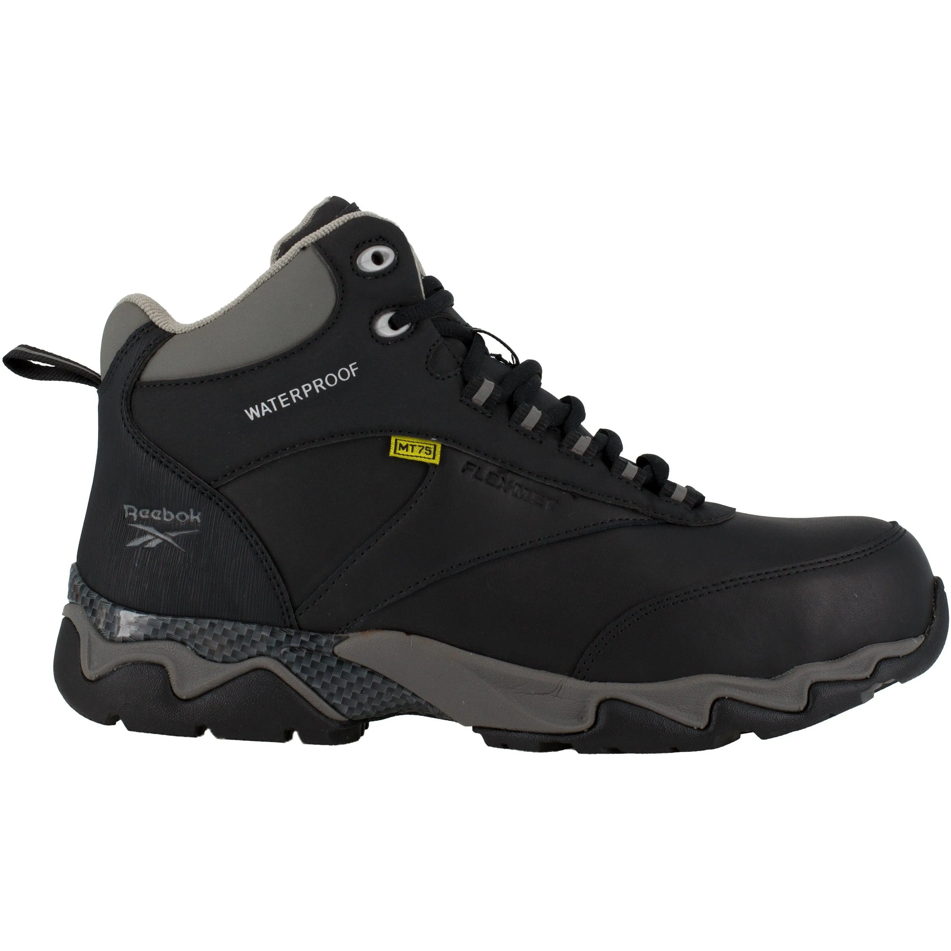 Reebok Men's Beamer Composite Toe Waterproof Athletic Work Boot- Black- RB1067