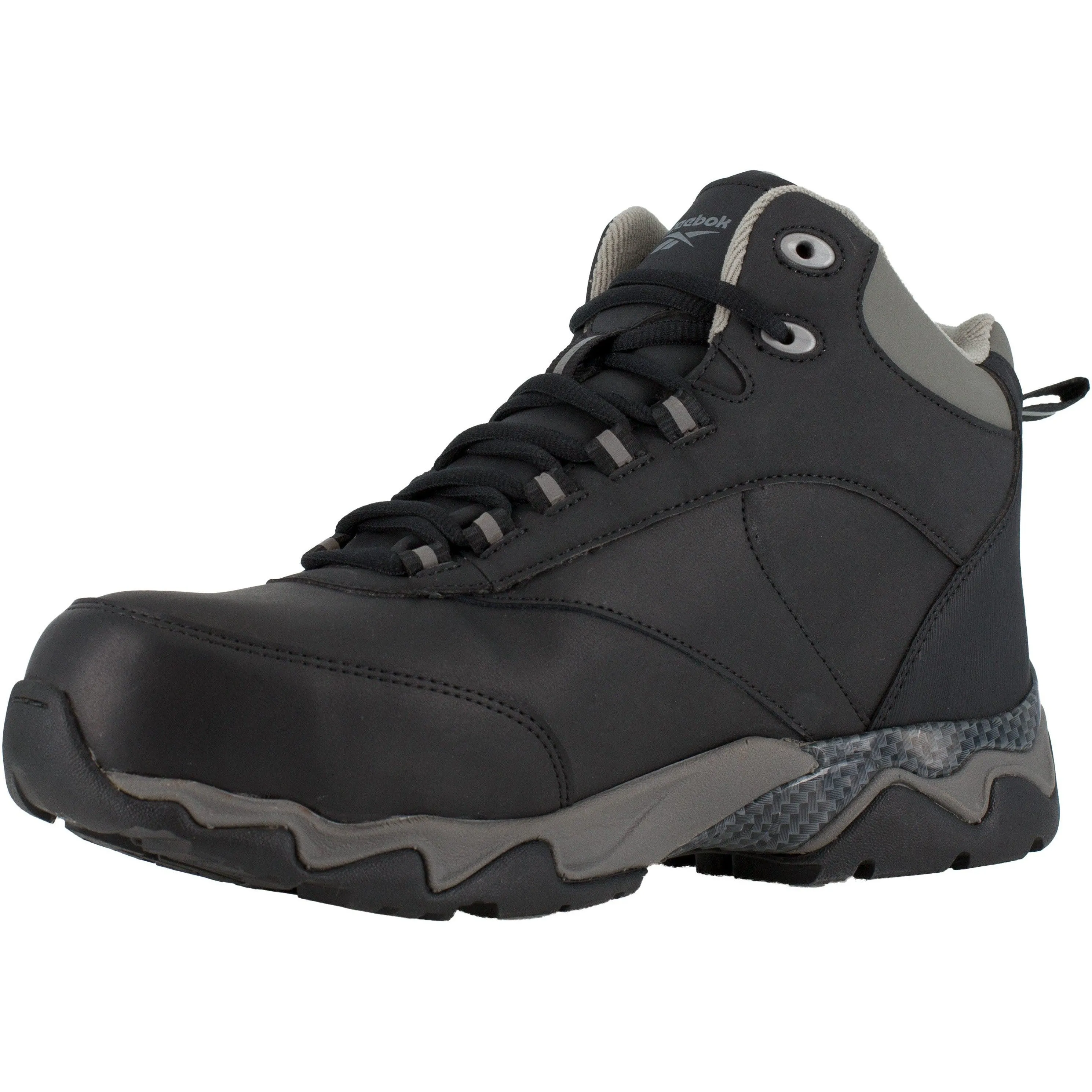Reebok Men's Beamer Composite Toe Waterproof Athletic Work Boot- Black- RB1067