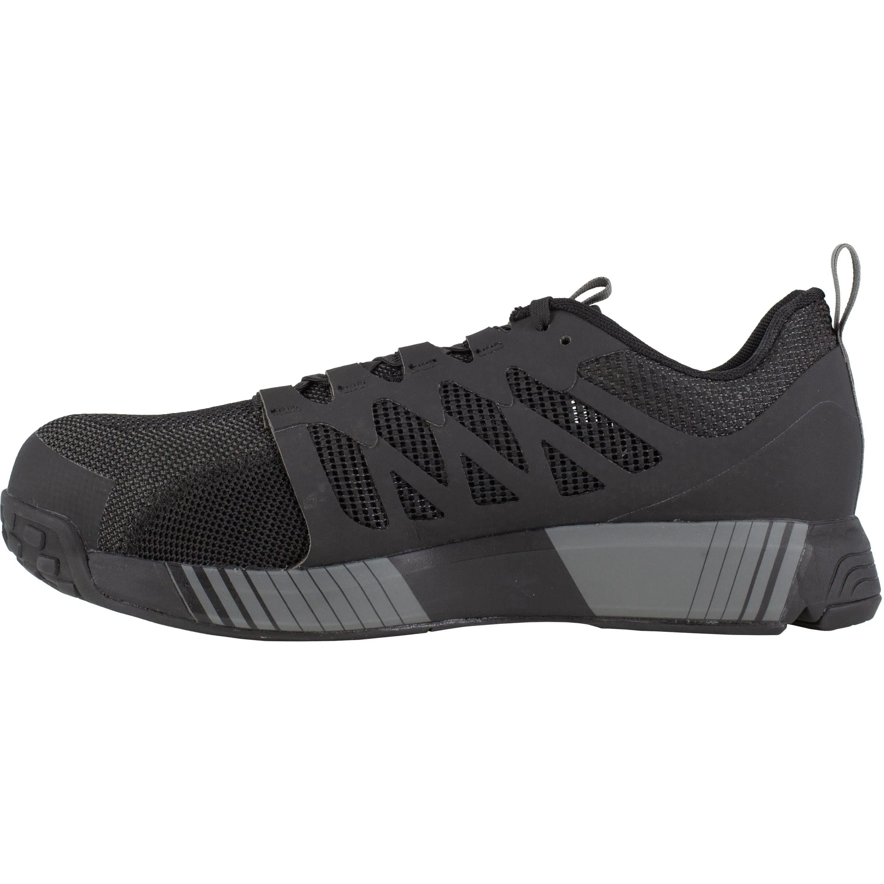 Reebok Men's Fusion Flexweave Composite Toe Athletic Work Shoe  - Black  - RB4310