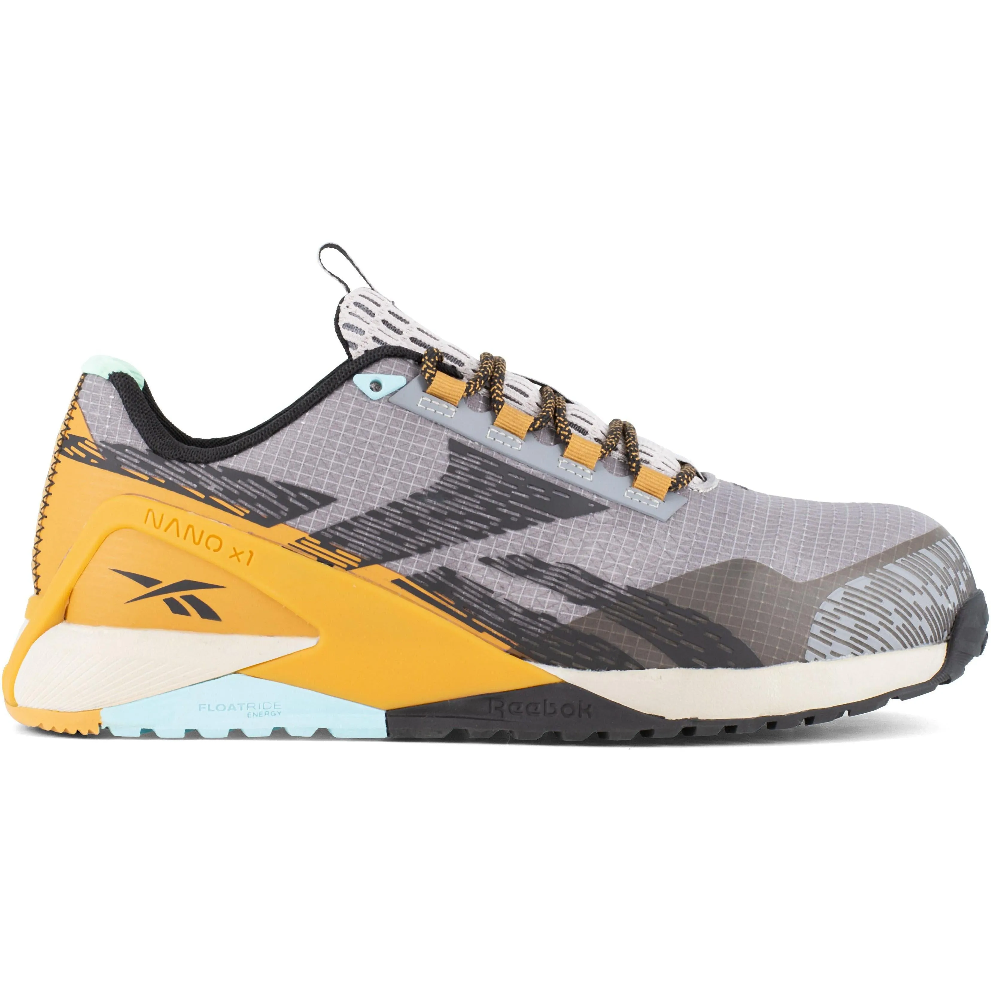 Reebok Men's Nano X1 Adventure Composite Toe Athletic Work Shoe- Silver- RB3482