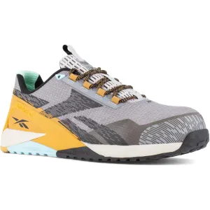 Reebok Men's Nano X1 Adventure Composite Toe Athletic Work Shoe- Silver- RB3482