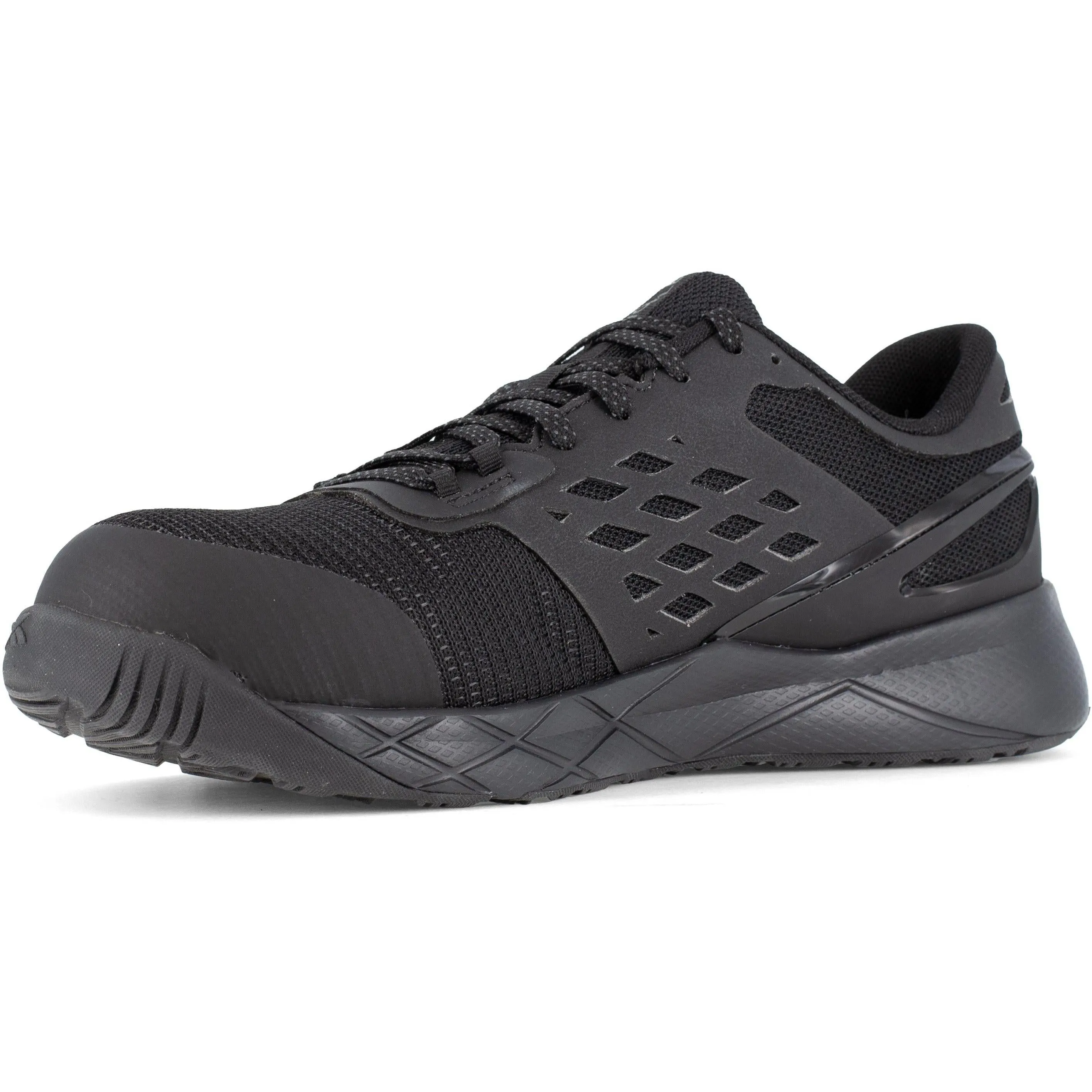 Reebok Men's Nanoflex TR Composite Toe Athletic Work Shoe- Black- RB3315
