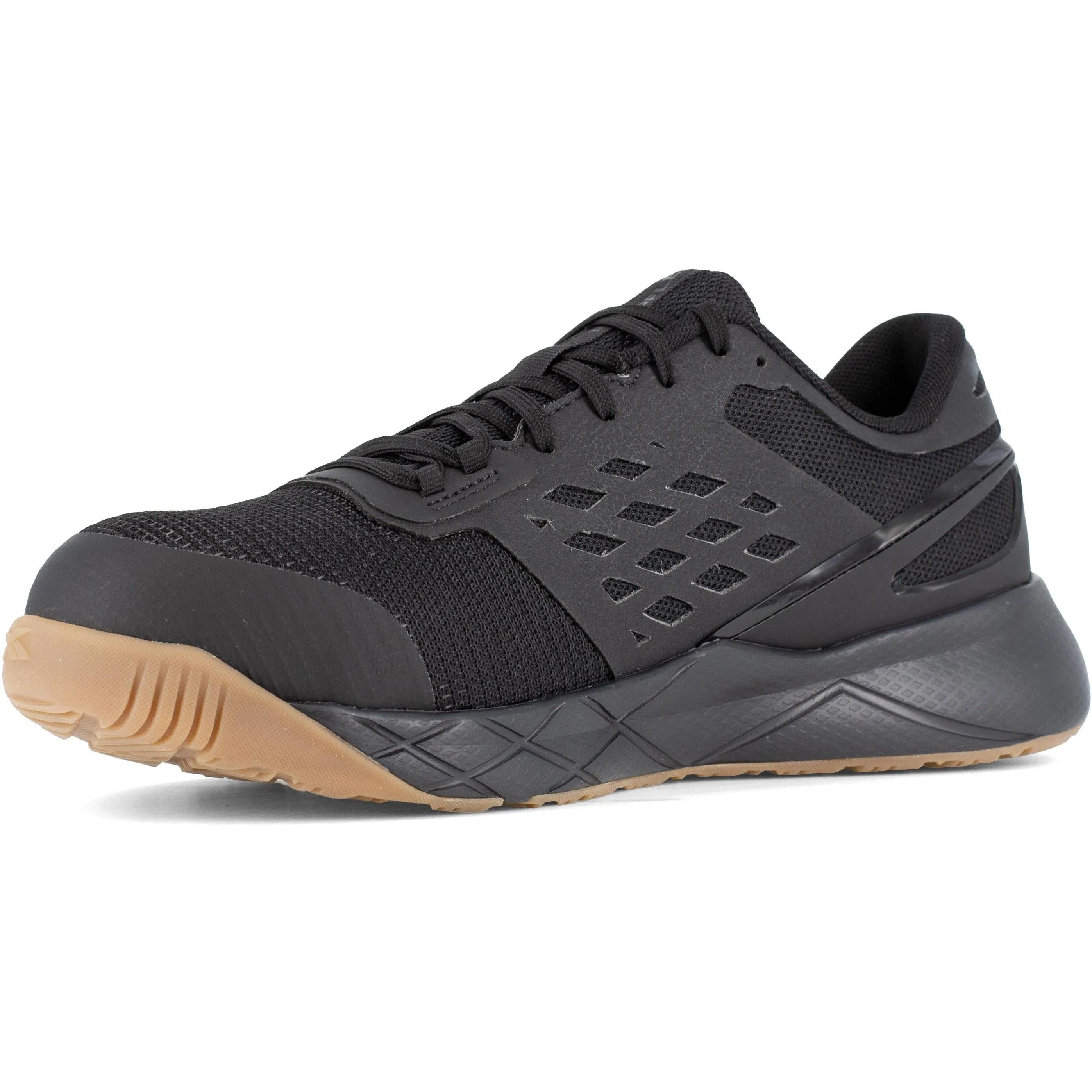 Reebok Men's Nanoflex TR Composite Toe Athletic Work Shoe- Black- RB3317
