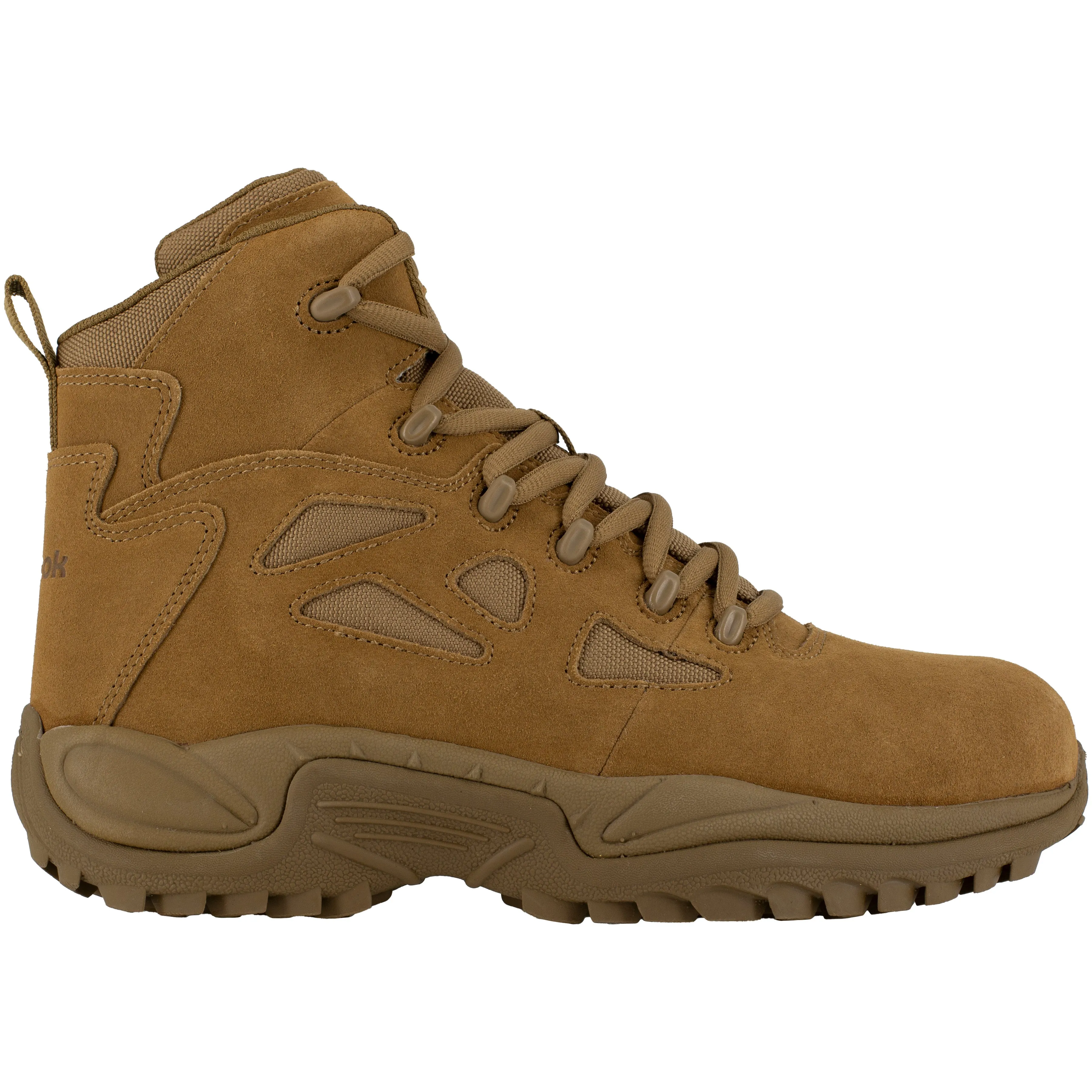 Reebok Men's Rapid Response RB 6" Composite Toe Side Zipper Stealth Duty Work Boot - Coyote - RB8650