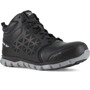 Reebok Men's Sublite Cushion Alloy Toe Athletic Work Shoe- Black- RB4142